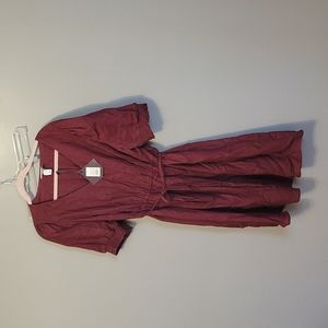 Fit and flare linen red dress X Ava & Viv